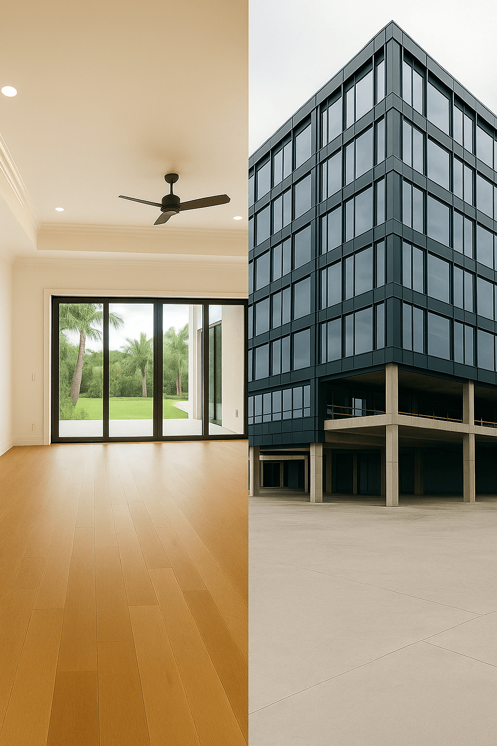 Modern residential and commercial construction showcase